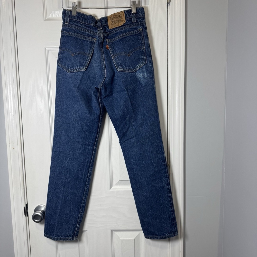 Vintage Levis 80s Jeans Mens 28x28 Blue Vintage Straight Orange Tab USA STUDENT